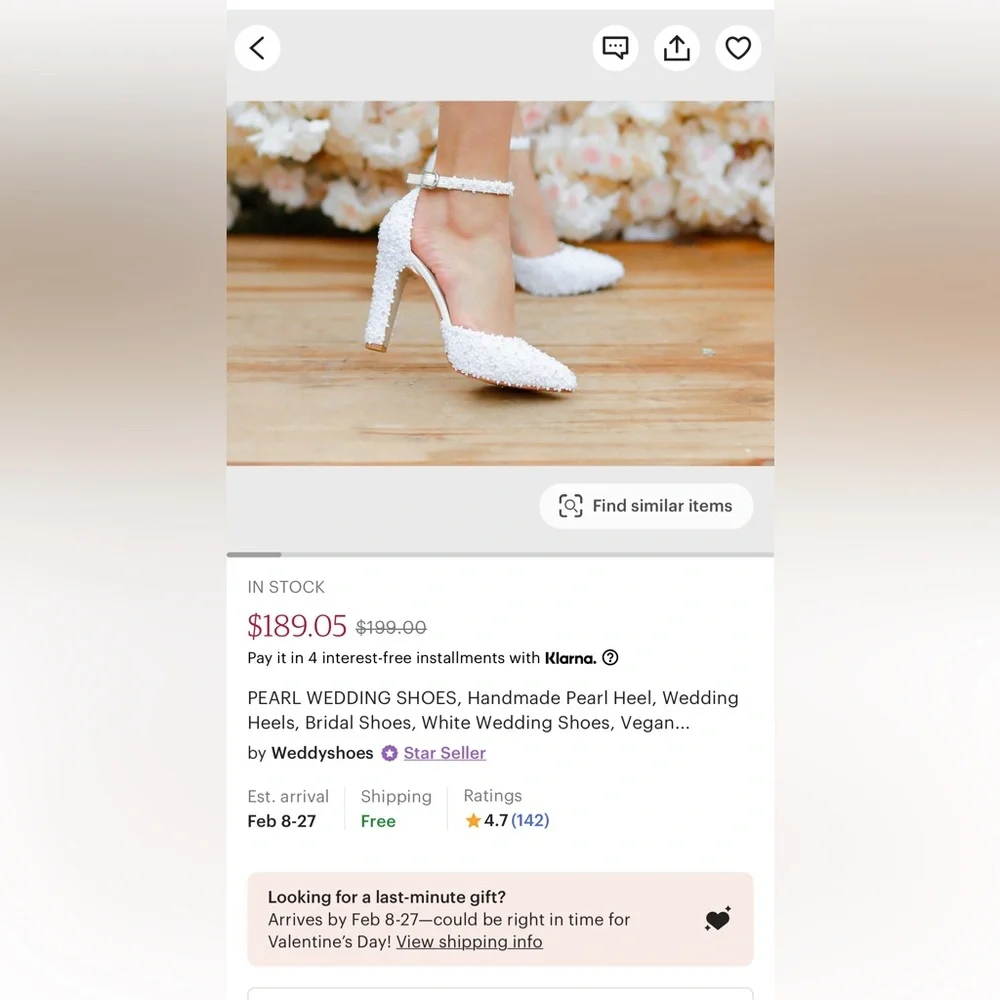 Pearl Wedding Heel - Picture 9 of 11